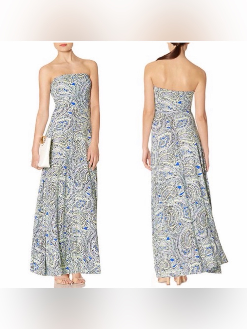 The Limited | Paisley Strapless Maxi‎ Dress Size Small